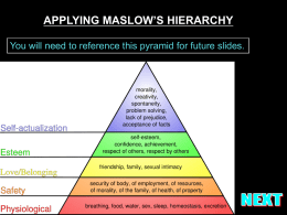 Maslow Practice.pps - TheoriesinPsychology