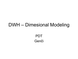 DWH – Dimesional Modeling