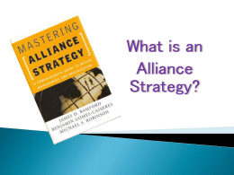 What is an Alliance Strategy? - Sean Gallagher Consulting