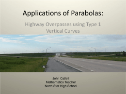Applications of Parabolas: