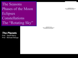 Celestial Motions - University of California, Berkeley