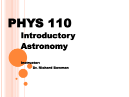 Introduction to Astronomy Course