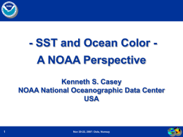Satellite Oceanography At NODC