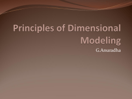 Principles of Dimensional Modelling