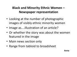 Black and Minority Ethnic Women – Newspaper representation