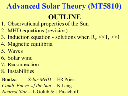 Advanced Solar Theory (MT5810)