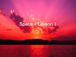 Space – Lesson 1 - Science education