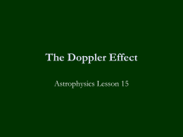 The Doppler Effect - RanelaghALevelPhysics