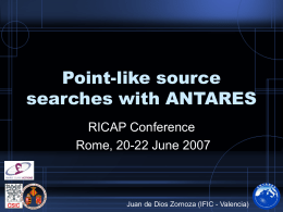Point-like source searches with ANTARES