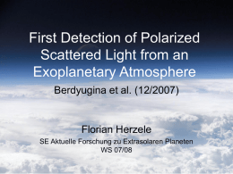 First Detection of Polarized Scattered Light from an Exoplanetary