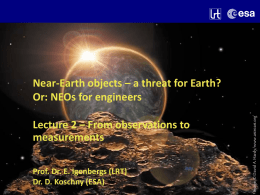 NEO lecture 02 - Observations of NEOs