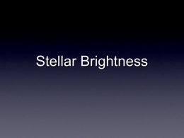 Stellar Brightness Apparent magnitude