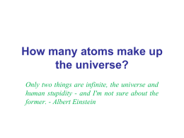How many atoms make up the universe?