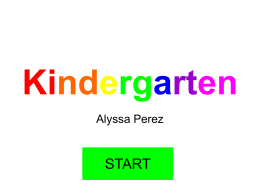 Kindergarten - GHS Web Design