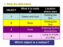 Which object is a meteor?