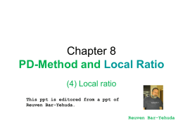 Chapter 8 Primal-Dual Method and Local Ratio