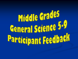 Test Prep Middle Grades Participant Feedback