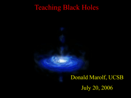 Black Holes: The half hour tour