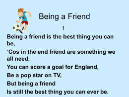 Being a Friend - Willerby Carr Lane Primary School