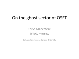 On the ghost sector of Open String Field Theory