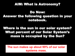 AIM: What is Astronomy? Do Now:
