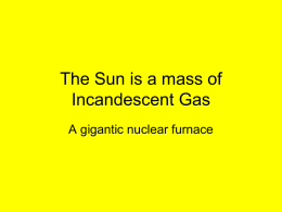 The Sun is a mass of Incandescent Gas