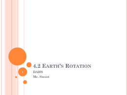 4.2 Earth`s Rotation