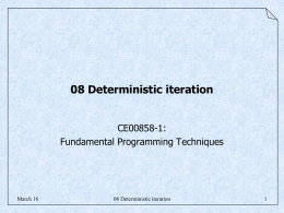 08 Deterministic iteration