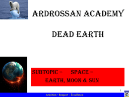 Dead Earth – Lesson 1