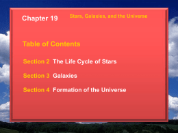 Section 4 Formation of the Universe Chapter 19