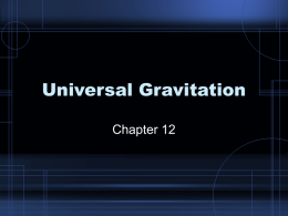 Law of Universal Gravitation