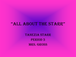 “ALL ABOUT THE STARR”