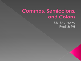 Commas vs. Semicolons