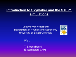 Introduction to SkyMaker and the STEP 1 simulations