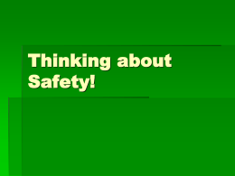 Thinking about Safety! - Fall River Public Schools