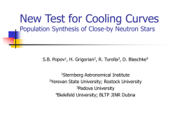 New test for cooling curves Population synthesis of close