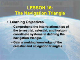 The Navigation Triangle