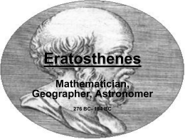 Eratosthenes Measures the Earth