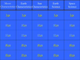 Jeopardy Game Earth Space Science