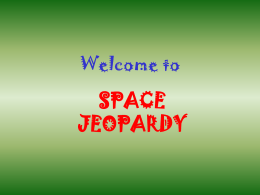 space jeopardy - Issaquah Connect