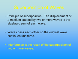 Wave Superposition Constructive Interference 2 or more waves