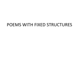 POEMS WITH FIXED STRUCTURES