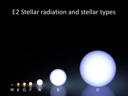 E2 Stellar radiation and stellar types