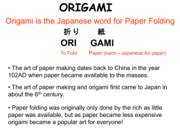 origami ori gami - TheWorldaccordingtoHughes
