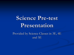 Science Pre-test Presentation