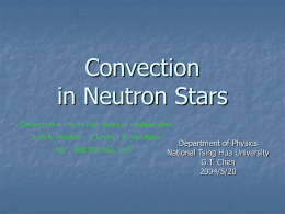 Convection in Neutron Star