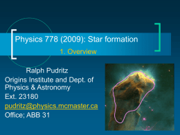 Course Overview  - McMaster Physics and Astronomy
