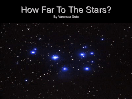 How Far To The Stars? By Vanessa Soto
