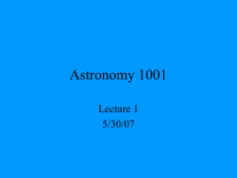 Astronomy 1001
