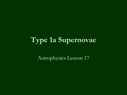 Type 1a Supernovae - RanelaghALevelPhysics